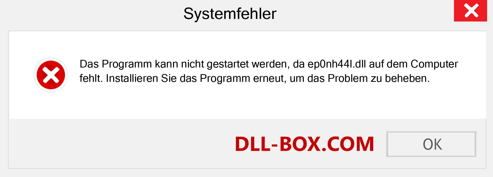 ep0nh44l.dll-Datei fehlt?. Download für Windows 7, 8, 10 - Fix ep0nh44l dll Missing Error unter Windows, Fotos, Bildern